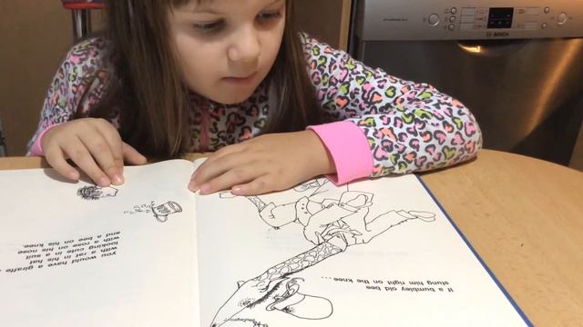 Amira reading The Giraffe and a half by Shel Silverstein part 1 смотреть онлайн