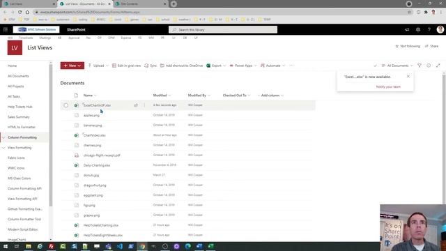 Excel Charting in SharePoint Online Part 1 смотреть онлайн