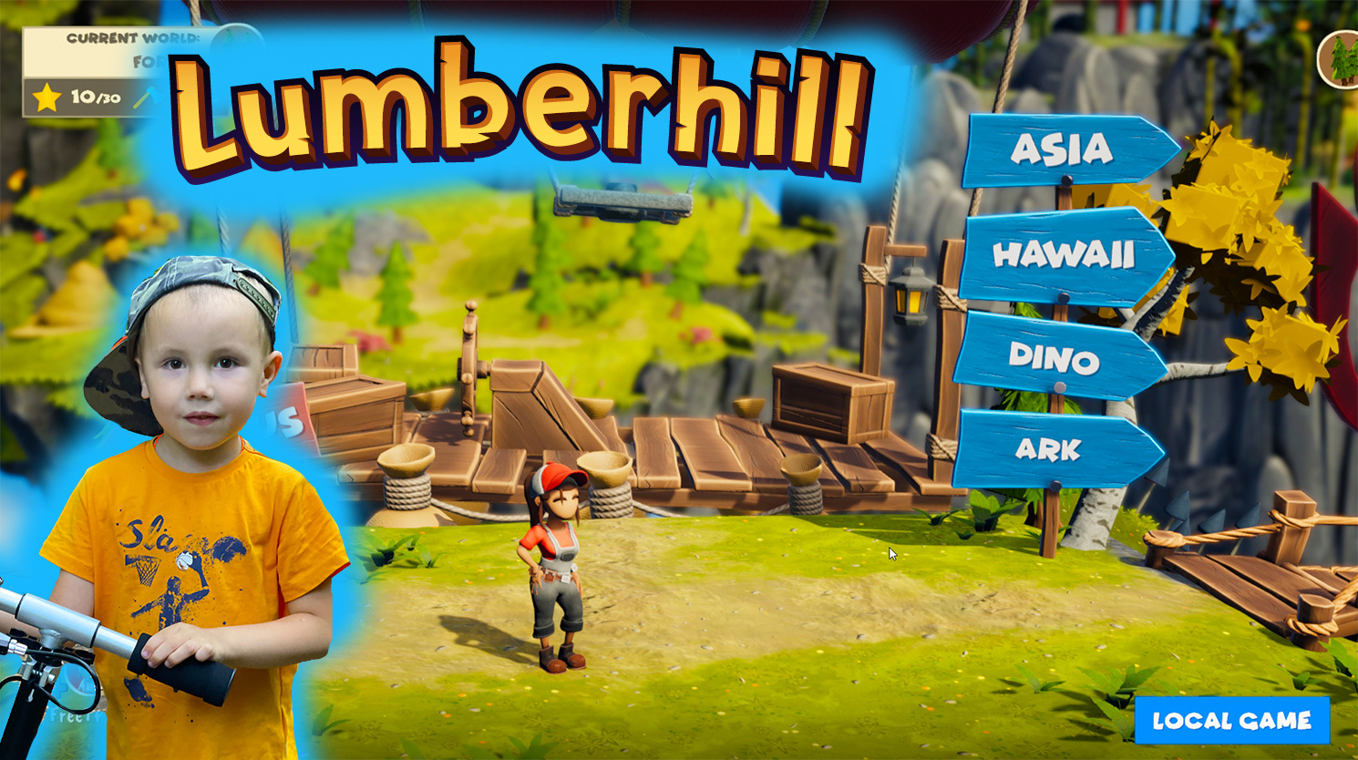 Lumberhill -Новая игра: обзор, первый взгляд и прохождение. Не кидайте барана, он может сильно пнуть