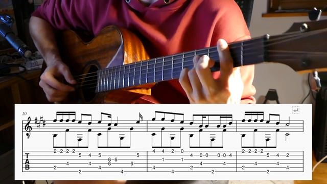 [TAB] Ievan Polkka - Guitar Tutorial (Fingerstyle - Travis picking) смотреть онлайн