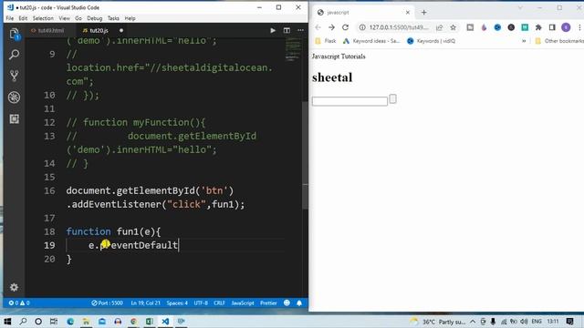 JavaScript : Event Handling in js [hindi] | web development #66 #codewithsheetal  #coder