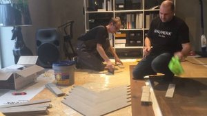 Укладка паркетной доски Bauwerk ёлочкой (часть 2)