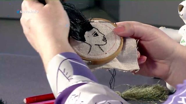 Как вышить волосы. Ручная работа смотреть онлайн