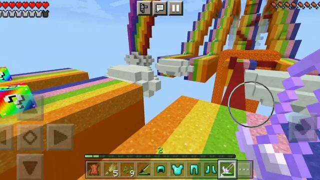 битва радужных лаки блоков в Майнкрафте смотреть онлайн