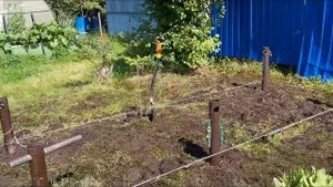 Маленький фундамент из 6ти свай под баню бочку