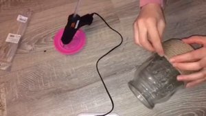 Декор ваза своими руками из жгута и банки