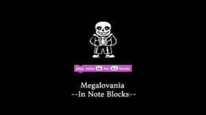 Megalovania (Undertale) --In Scratch Note Blocks--