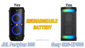 JBL Partybox 300 vs Sony SRS XP500 Full Specs Comparison