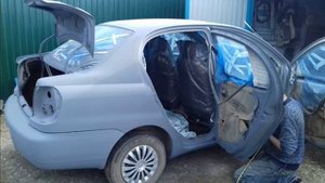 Покраска авто в круг на улице