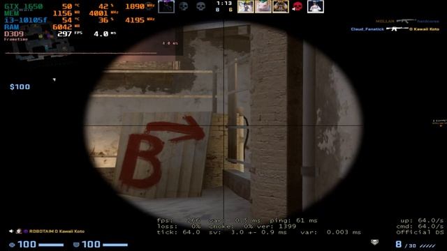 CS:GO : GTX 1650 4GB + i3-10105f смотреть онлайн