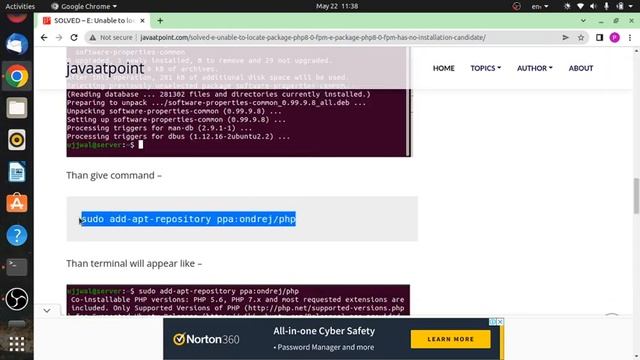 SOLVED - E: Unable to locate package php8.0-fpm & E: Package ‘php8.0-fpm’ has no installation candi