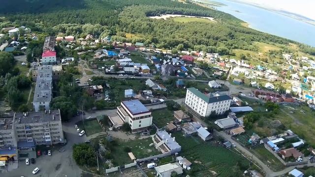 поселок Боровое, озеро Боровое с высоты