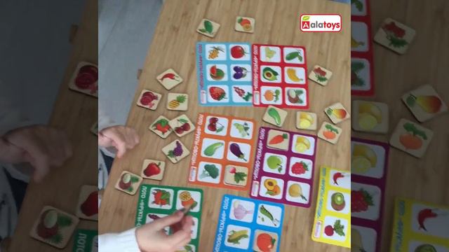 Лото Alatoys Фрукты-овощи смотреть онлайн