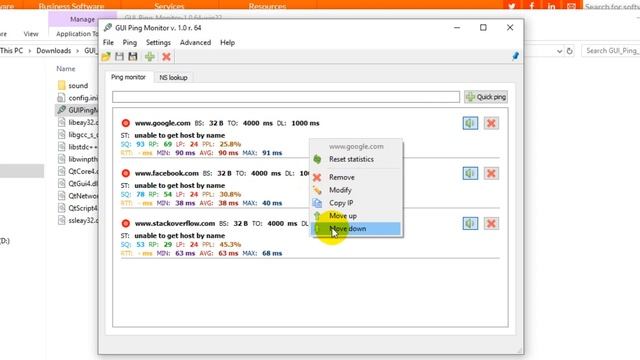 How to use GUI Ping Monitor