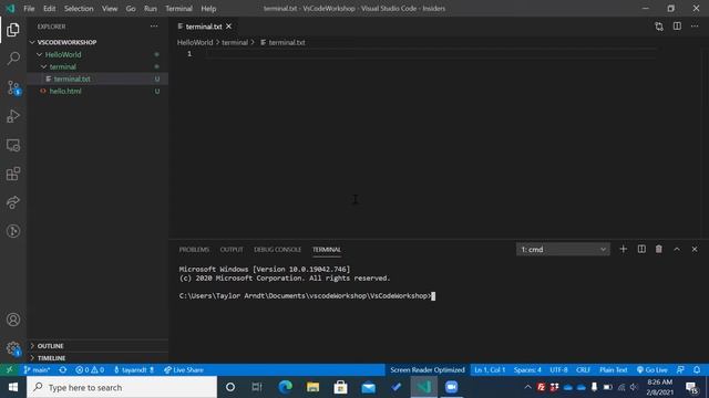 Vs Code Terminal and Navigation смотреть онлайн