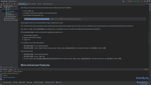 Environment Variables and the python-dotenv Library