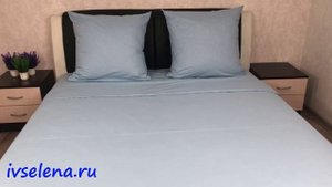 Постельное белье поплин однотонный лазурный