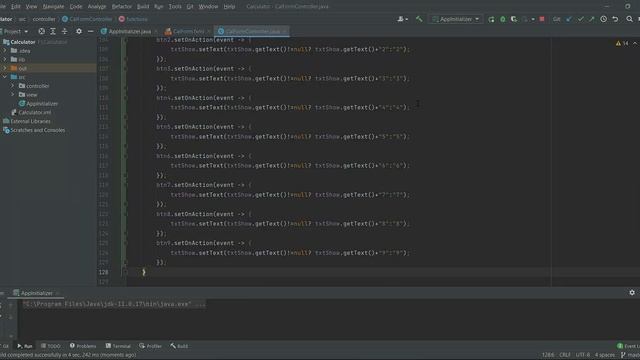 Create a simple Calculator using Java + JavaFx and IntelliJ IDEA part 2 смотреть онлайн