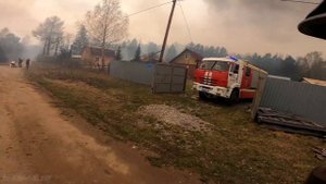 Пожар №3 п.Безречный горит 7 жилых домов