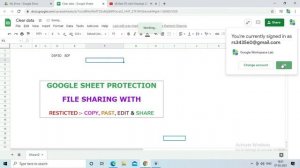 Google Sheets - Protect (Lock) Certain Cells, Ranges, Sheets, Formulas from Editing | Disable copy