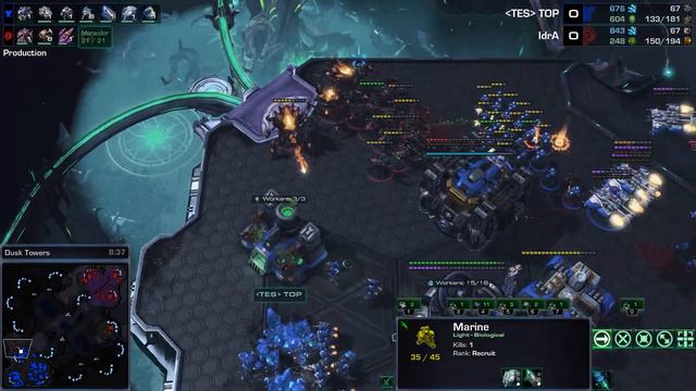 StarCraft 2 -- Legacy of the Void -- Catz (Z) v TOP (T) on Dusk Towers смотреть онлайн
