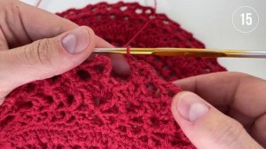 Простая салфетка крючком, Анастасия, 11-18, для сервировки