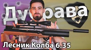 PCP Дубрава Лесник Колба 6.35 мм V7 (630 мм, Орех) видео обзор