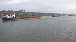 Утро на рейде.Ростов на Дону.Теплоходы река-море.