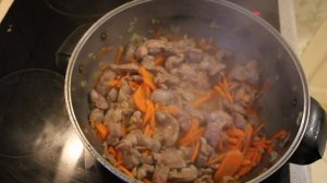 Перловка с куриным желудком.