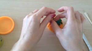 Тыква на хэллоуин лепим из пластилина!!Тыква на хэллоуин лепим из пластилина!!