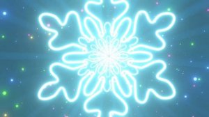 Neon Snowflake Background 4K Tunnel \ Неон Снежинка  Фон 4К