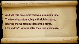 Sonnet 097 by William Shakespeare