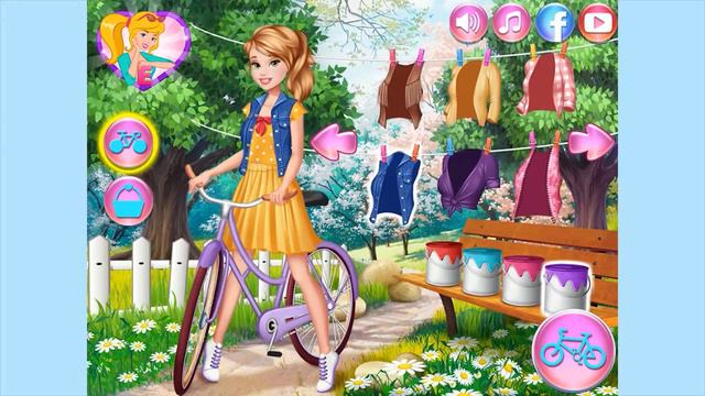 Велопрогулка Рапунцель и Белль часть 2 / Видео мультфильм игра / Rapunzel and Bell bike trip part 2 смотреть онлайн