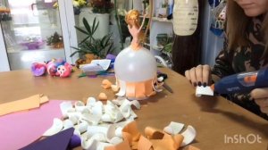 Кукла светильник из изолона и фоамирана. Способ 3