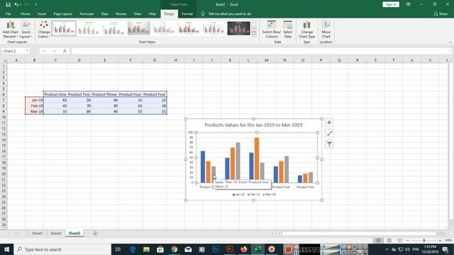 How to create a 2D Clustered Column Chart in Microsoft Excel смотреть онлайн