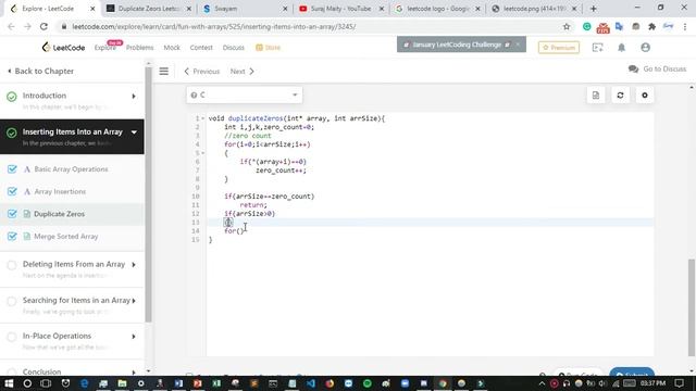 Duplicate Zeros Leetcode Solution