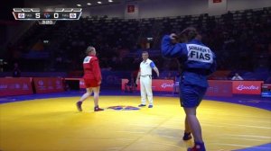 TKACHENKO Olesya vs SEMIANIUK Darina. Juniors female +80 kg. European SAMBO Championships 2023