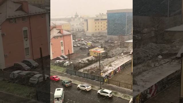 Снегопад в Ярославле. Город накрыл снежный буран.