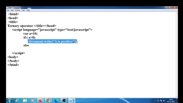 javaScript Tutorial For Beginners | 7. IF ESLE condition in javaScript with example