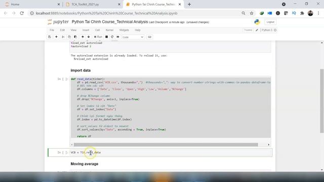 [Investment Analysis Using Python] - Lesson 9.  Moving Average