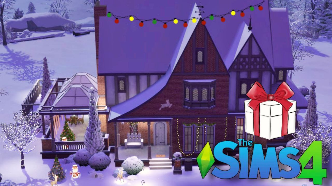 Рождественский дом?│Строительство│Christmas house│SpeedBuild│СС [The Sims 4]