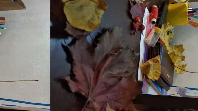 Делаем с сыном осеннюю поделку в садик. смотреть онлайн