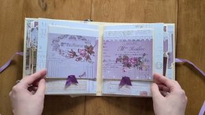 Sweet Moments Mini Album Scrapbook with Prima Lavender