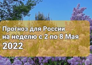 Прогноз для России на неделю с 2 по 8 мая 2022 года