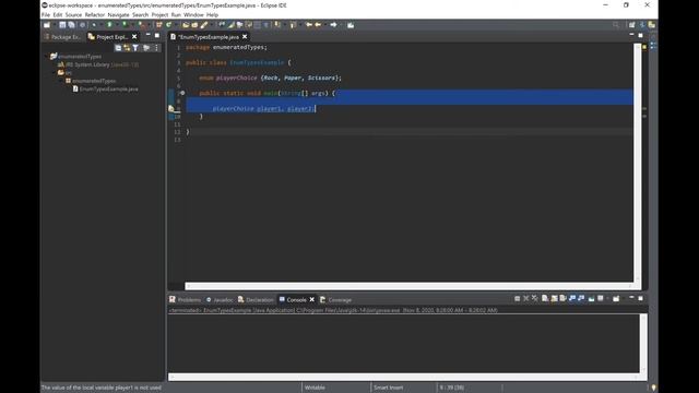 Java Tutorials - 12 Enumerated Types смотреть онлайн