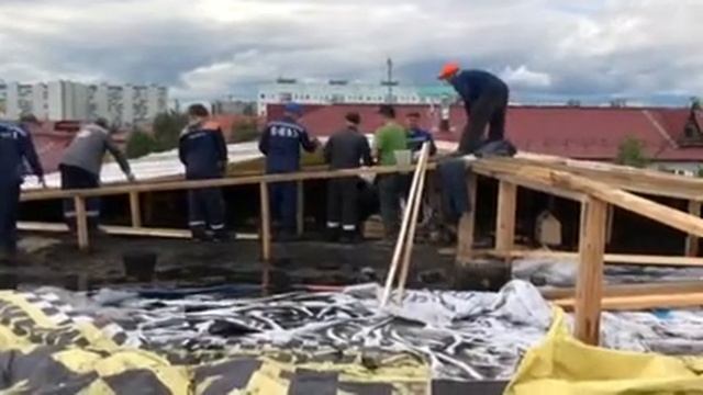 Строительство временной кровли