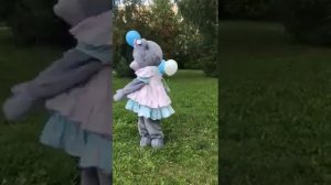 Встреча из роддома. Ростовая кукла мишка Тедди