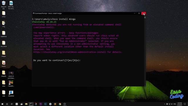 How to Download Install MinGW, GCC, G++, Make on Windows 10 w/ Chocolatey