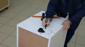 Разметка и установка опор нижнего модуля