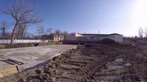 Разбивка осей фундамента многоквартирного дома в пос.Черноморском